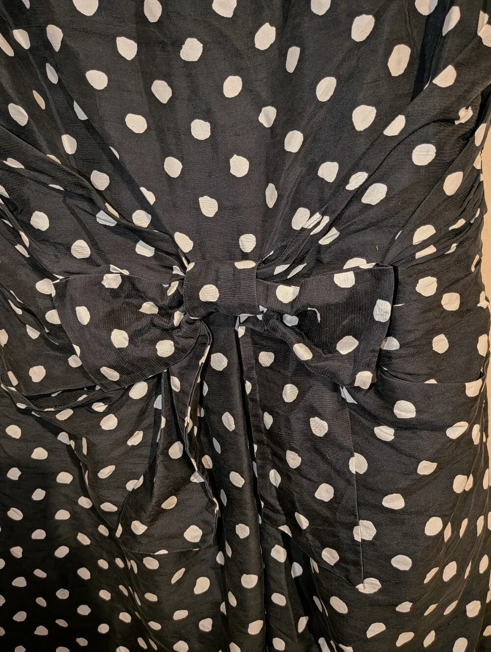 Kate Spade Classic Black & White Polka Dot Sleeveless Dress Size 6